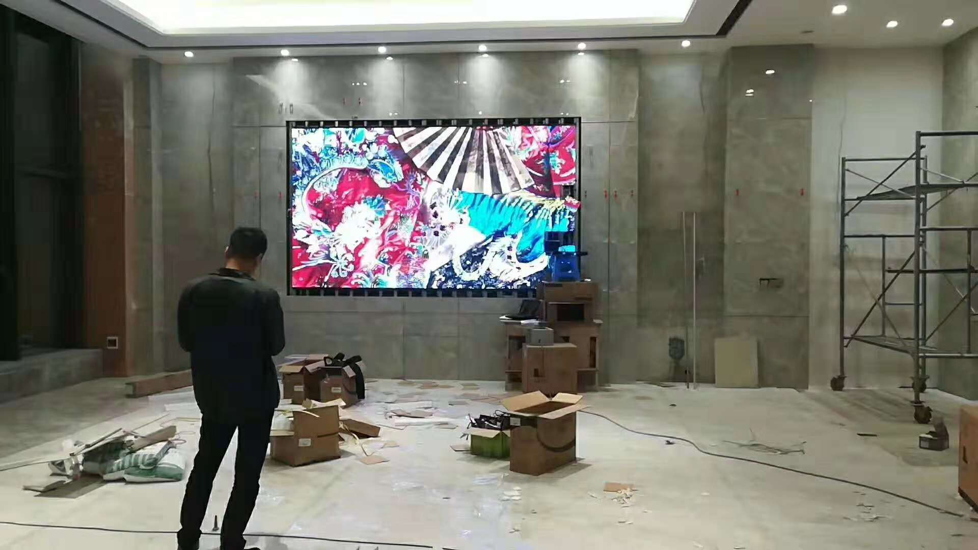 廣東佛山室內p3全彩LED顯示屏安裝完成